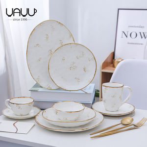 Bán Buôn Chất Lượng Tốt Vintage Nhà Hàng Phục Vụ Bữa Ăn Tối Set/Sứ Bộ Đồ Ăn - Product Image 1