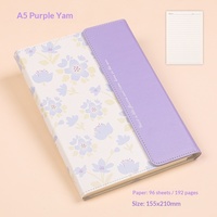 Carnet de notes à trois volets pour étudiants - Bloc-notes ligné horizontal style frais, cadeau créatif pour réunions de travail
