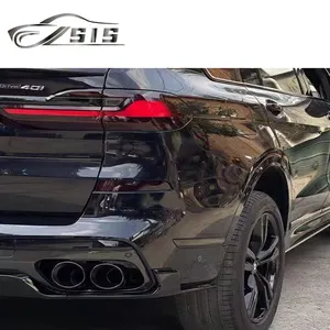X5 X6 X7 g05 Upgrade 2 Side Double Tips For Stainless Steel Carbon Fiber Material Exhaust Tips Muffler Tip Car Accessories Parts