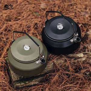 Tetera para acampar al aire libre de 1400ML y 1600ml, tetera de calentamiento rápido con bolsa de malla - Product Image 6