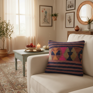 Hand Weaving Turkish - Ottoman <b>Old</b> Kilim Cushion - Pillow Cover - Product Image 5