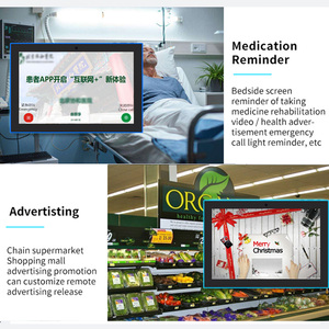 Monitor de señalización digital de 10,1 <span class=keywords><strong>pulgadas</strong></span> para publicidad comercial, pantalla estirada, sistema de reserva de montaje en pared, barra de luz LED para reuniones - Product Image 6
