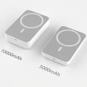 Magnetic wireless charger mobile power 10000 mAh 5000 mAh custom portable mini 15w wireless charger magnetic power bank