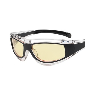 Lunettes de soleil futuristes pour femmes, style steampunk, sportives, design concave pour le street style - Product Image 6