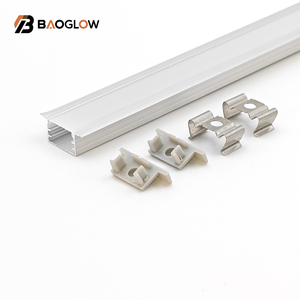 Bán buôn 15*09 tùy chỉnh không có rãnh dẫn nhôm hồ sơ cho trở lại dẫn dải ánh sáng với nhôm hồ sơ rõ ràng sữa khuếch tán - Product Image 1