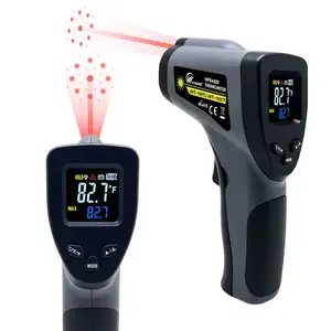 Termometer dapur inframerah Digital, alat pengukur suhu tinggi non-kontak perangkat plastik untuk industri memanggang termometer memasak