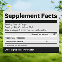Gouttes de zéolite certifiées HACCP, NSF, GMP, biologiques, Clinoptilolite, personnalisation sur mesure, service d'étiquetage client