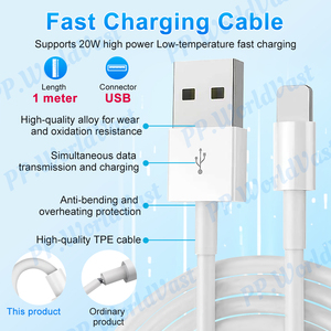 <span class=keywords><strong>สาย</strong></span><span class=keywords><strong>ชาร์จ</strong></span>เร็ว 1 เมตร แบบ USB-A สำหรับ iPhone <span class=keywords><strong>11</strong></span> 12 13 14 Pro Max <span class=keywords><strong>สาย</strong></span><span class=keywords><strong>ชาร์จ</strong></span>โทรศัพท์แบบ <span class=keywords><strong>Type</strong></span>-A - Product Image 3