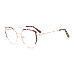 アイキャット対応ストックメタル眼鏡フレームロゴ顧客処方レディース革新的な高級アイウェア - Product Image 6