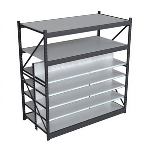 Highbright Combined Multi-Layer Warehouse Storage <b>Rack</b> With Pegboard Back Retail Display <b>Shelf</b> for Supermarket and Retail Stores - Product Image 1