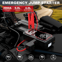 Nouveau Démarreur de Voiture Robuste 3000A 2026, Booster de Batterie 12V 20000mAh avec Compresseur d'Air 150PSI, Écran LCD, Certifié CE/FCC