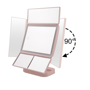 Großhandel Dimmen Touchscreen Stehen <span class=keywords><strong>3</strong></span>-Wege wiederauf ladbare Spiegel Faltbare Reise LED-Spiegel Kosmetik spiegel mit LED-Licht