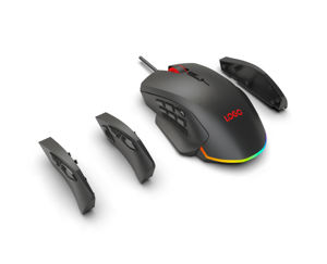 <span class=keywords><strong>Souris</strong></span> de jeu filaire USB professionnelle Zaidtek avec capteur PixArt 3311 dernière génération, 12000 DPI, rétroéclairage RVB, macros et touches latérales interchangeables - Product Image 3