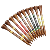 Tees de golf durables en bambou naturel, écologiques et écoresponsables, accessoires, taille 1,5-3,94 pouces, prix direct usine, logo personnalisé, OEM
