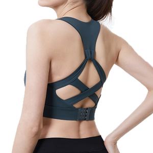 Nouveaux ensembles de sport personnalisés pour femmes : Leggings froncés effet push-up, soutien-gorge de sport dos ouvert, pantalons de yoga taille haute, ensemble de yoga sans couture - Product Image 3