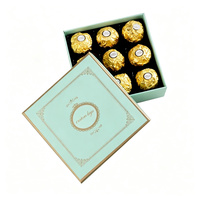 Boîte cadeau de luxe en papier noir avec logo imprimé en feuille d'or personnalisée, emballage pour chocolat avec insert en papier