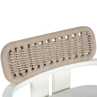 Ensemble de canapés d'extérieur modernes en métal avec design en corde tressée, construction durable, fauteuils et table basse ovale pour jardin/patio