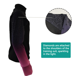 LIUHUO Custom Made Sportswear Skating Jacket Training Suit Set for Girls' Skating Training Age Training Children Gradient Color - Product Image 5