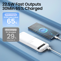 Banque d'alimentation portable Remax RPP-71 20W+22.5W à charge rapide, batterie 10000mAh pour téléphone portable