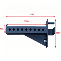 Paire de bras de sécurité robustes et réglables pour usage commercial, stabilisateurs pour rack de squat et accessoires de protection pour développé couché