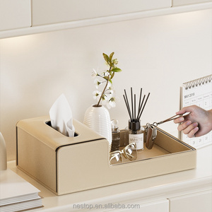 New <span class=keywords><strong>PU</strong></span> da mô Khay lưu trữ hộp tích hợp cho lối vào phòng khách nhà hàng máy tính để bàn lưu trữ nhà máy bán buôn - Product Image 6