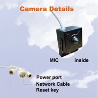 Caméra IP Mini PoE 8MP, objectif Pinhole 3,7 mm 8MP, micro intégré, visualisation à distance P2P, détection de mouvement humain