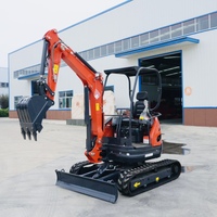 2.5 Ton mikro ekskavator EPA untuk mesin Kubota pengiriman cepat Orchard Bagger penggali pertanian Mini Cina ekskavator inti pompa Motor gigi