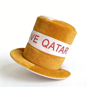 Gorras de Fútbol de Qatar al por Mayor, Gorras de Lona y Corduroy con Patrón de Lazos para Fanáticos de Deportes al Aire Libre - Product Image 4