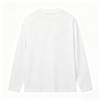 Custom T-shirt Heren 100% Katoen T-shirt Luxe Kwaliteit Rib O-hals Lange Mouw Zwaargewicht Streetwear 100% Katoenen T-shirt voor Heren
