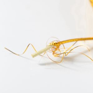 थोक 0.8 मिमी पतली सोने धातु लोचदार कॉर्ड 100% पॉलिएस्टर पर्यावरण के अनुकूल उच्च टेनासिटी 100 मीटर लंबाई उपहार बॉक्स बैग परिधान के लिए - Product Image 4