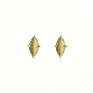 Orecchini a Perno Mini Verde Oliva per Donne, Design Minimalista, Accessori per Orecchie da Ufficio e Uso Quotidiano - Product Image 1