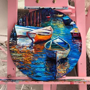 Tranh Vẽ Trắng Trắng Hình Tròn Căng Vải Cho Họa Sĩ Họa Sĩ Họa Sĩ Sở Thích Sinh Viên - Product Image 3