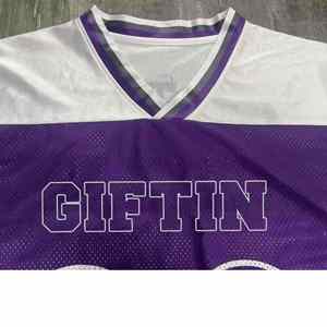 Fashion Custom Print Adult Retro American Jerseys Cropped Oversized Boxy Fit Short 100% Polyester Blank <b>Mesh</b> Football - Product Image 3