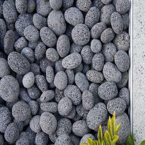 Piedras de <span class=keywords><strong>lava</strong></span> negra rodadas y pulidas para brasero - Product Image 2