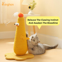 Kinghon Wood Poteau à gratter pour chat écologique, design poulet mignon, durable, jouet pour chaton, mobilier pour chat d'intérieur
