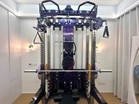 Station de fitness multifonction tout-en-un personnalisable pour usage commercial, rack de musculation, machine Smith avec câble