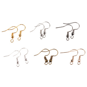 Crochets d'oreille en métal, 100 pièces, crochet à ressort pour la fabrication de bijoux, style simple, design géométrique, unisexe - Product Image 3