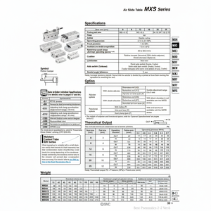 Table coulissante pneumatique SMC MXS8-30 - Product Image 1
