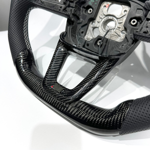 พวงมาลัยหนังคาร์บอนไฟเบอร์แบบสปอร์ต รุ่นปรับแต่งพิเศษสำหรับรถยนต์ออดี้ ซีรีส์ <span class=keywords><strong>Q</strong></span> ใหม่ ได้แก่ Q2 Q3 Q5 Q7 Q8 A6 - Product Image 3