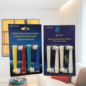 หัวแปรงสีฟันแบบเปลี่ยนได้ประสิทธิภาพสูง แพ็ค 4 ชิ้น ราคาโรงงาน อุปกรณ์เปลี่ยนหัวแปรงสีฟัน - Product Image 4