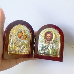 Icona in <span class=keywords><strong>Legno</strong></span> di Gesù, Statue Doppie della Vergine Maria, Decorazioni Religiose per Natale e Pasqua, Regalo per la Chiesa e la Casa - Product Image 6