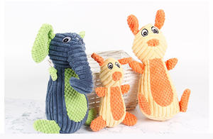 حيوان أليف أساسي لطيف لمشاهد التفاعل بين القطط والكلاب ، ألعاب حيوانات أليفة من القطيفة على شكل حيوان لصنع الصوت ومقاومة للمضغ - Product Image 3