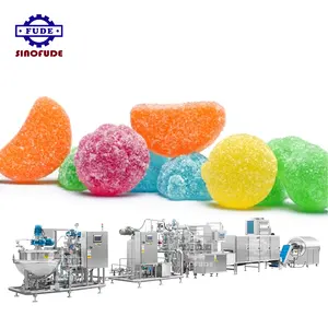 Industrial full automatic starch-less jelly bean production line with sugar coating machine gummy processing line factory price
