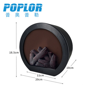 Cheminée électrique Poplor avec affichage de la flamme LED, sur table, autoportante, en plastique, sûre, décoration intérieure - Product Image 4