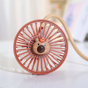 Portable Neck Fan With Dual Blades Rechargeable <b>Battery</b> <b>Operated</b> For Outdoor Use 2W DC Motor Button Control - Product Image 2