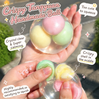 Balle Squishy Kawaii 3-en-1 avec cœur en pâte, jouet anti-stress à presser pour cadeaux sensoriels, faveurs de fête, prix de classe, adolescents et adultes