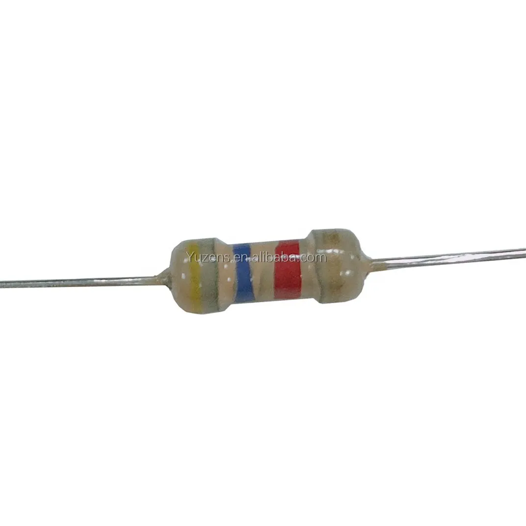 Resistor Film Karbon Melalui Lubang 4.7 KOhms 5% 0.25W, 1/4W Resistor