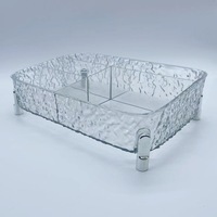 Boîte de rangement cosmétique Yiou Water Ripple, boîte de rangement transparente pour rouge à lèvres et parfum, support de rangement divisé pour bureau