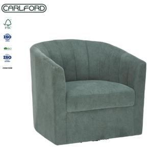 Ghế thư giãn xoay bằng vải màu xanh hiện đại CARLFORD dành cho phòng ngủ, phòng khách, ghế trang trí cho khách sạn, nội thất nghỉ dưỡng - Product Image 2