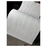Wallpaper Veneer Tipis Lembaran Veneer Batu Slate Lembut Ms Ubin Dinding Batu Budaya untuk Interior Veneer Batu Travertine Batu Fleksibel